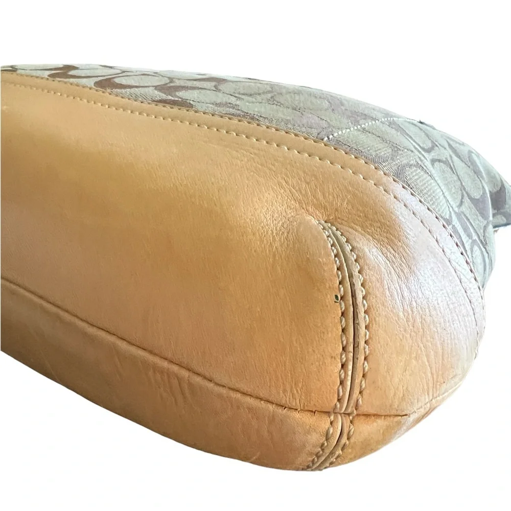 Coach Signature Brown Jacquard 2 Way Bag - Picture 3 of 12